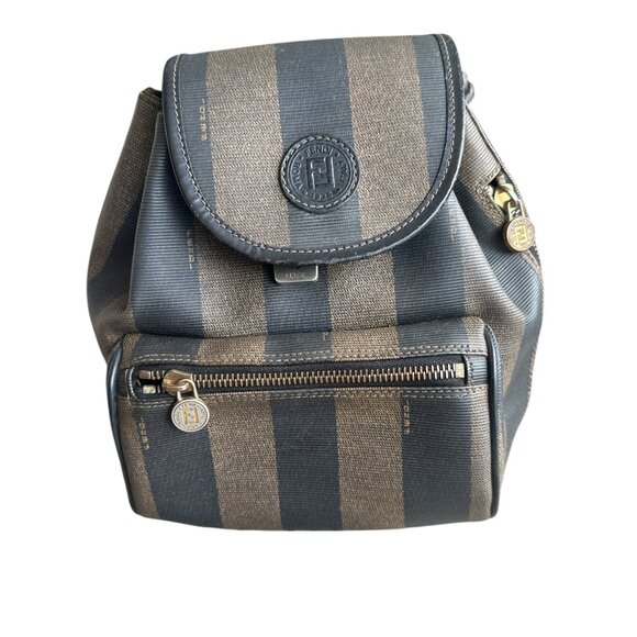 Fendi Pequin PVC  Leather Backpack - Picture 2 of 9